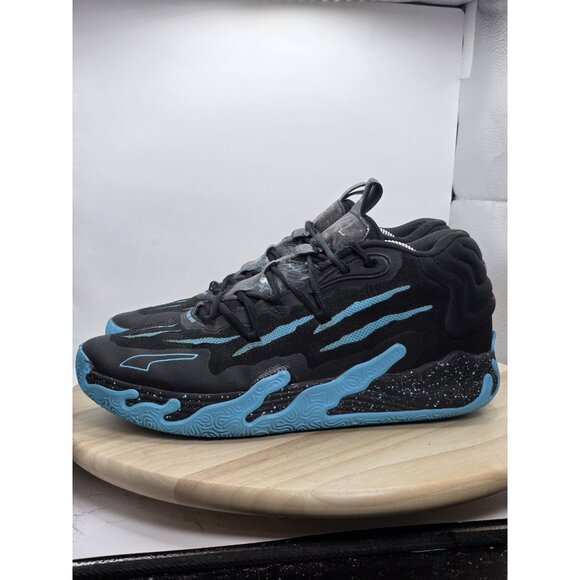 Puma MB.03 Melo Basketball Shoes Mens Size 10.5 Blue Hive Black 379221-01 - Picture 1 of 10